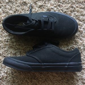 All Black Vans Women’s Size 7, Youth 5.5